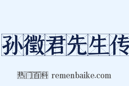 孙徵君先生传是什么意思的图片